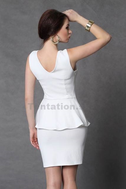 peplum šaty,krátke šaty,dámske šaty, elegantné šaty,šaty na svadbu,šaty na oslavy,koktejlové šaty,biele šaty